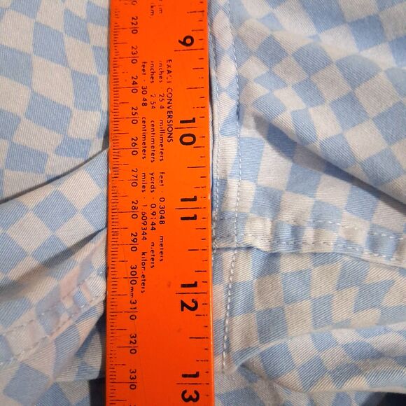 Hollister Pants Womens 13S Blue Checkered High-Rise Dad Pants Cargo Pockets - Picture 16 of 16